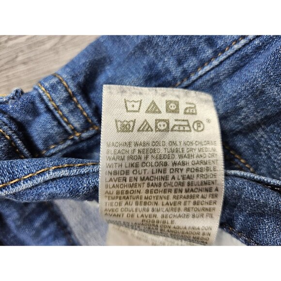 (3/$35) Levis Bermuda Shorts Womens 14 Mid Rise Rolled Cuff Relaxed Denim Casual - Picture 8 of 13